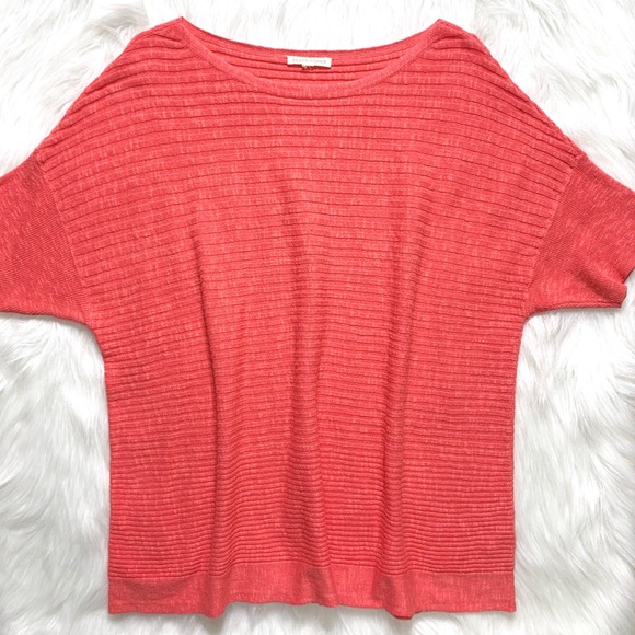 Eileen Fisher Tops - Eileen Fisher Organic Knit Melon Pink Box Top